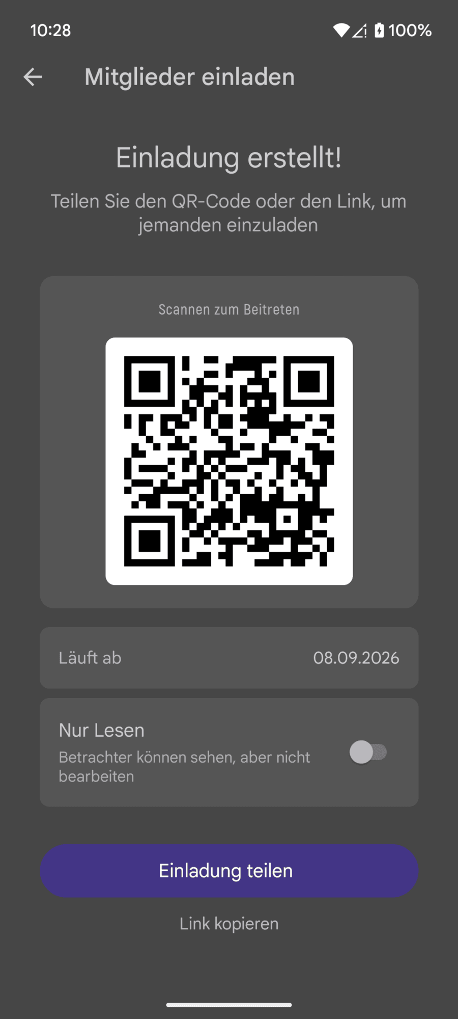 Zugang teilen